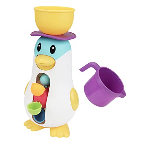 TOYANDONA Pinguin-windmühlen-badespielzeug Für Die Badezeit Leuchtendes Badespielzeug Für Babys Wassermühlen-badespielzeug-Set von TOYANDONA