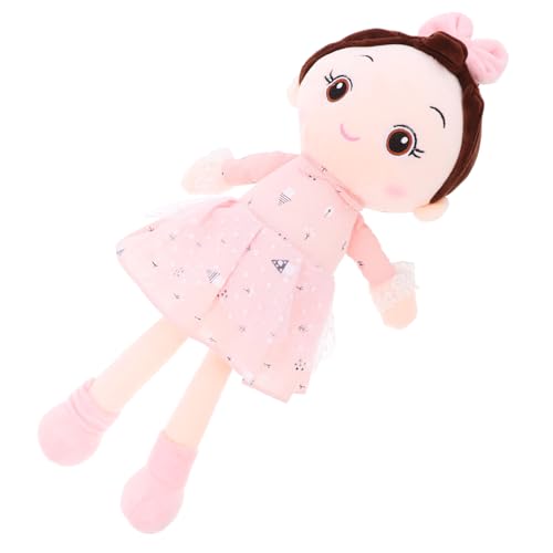 TOYANDONA Kuschelige Mädchenpuppe Aus Plüsch Große Stoffpuppe Mit Blumenkleid Ideales Mädchenspielzeug Für Kindergeburtstag Und Neugeborene von TOYANDONA