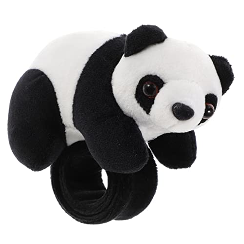 TOYANDONA Kuscheliges Panda Plüschtier Slap Armband Kinderparty Mitgebsel Flauschiges Tierarmband für Jungen Mädchen Geburtstagsfeiern und Themenpartys von TOYANDONA