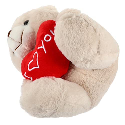 TOYANDONA Kuscheltier Plüschbärenspielzeug Valentinstag Bär Entzückendes Tierspielzeug Bär Plüsch Gefülltes Kinderspielzeug Valentinsspielzeug Für Den Unterricht Pp Baumwolle Beige von TOYANDONA