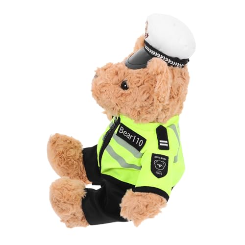 TOYANDONA Kuscheltier Polizeibär Plüschspielzeug mit Uniform und Mütze für Jungen und Mädchen Lehrreiches für Verkehrssicherheit und Spielspaß TOYANDONA Kuscheltier Polizeibär Plüschspielzeug mit Uniform und Mütze für Jungen und Mädchen Lehrreiches für Verkehrssicherheit und Spielspaß von TOYANDONA