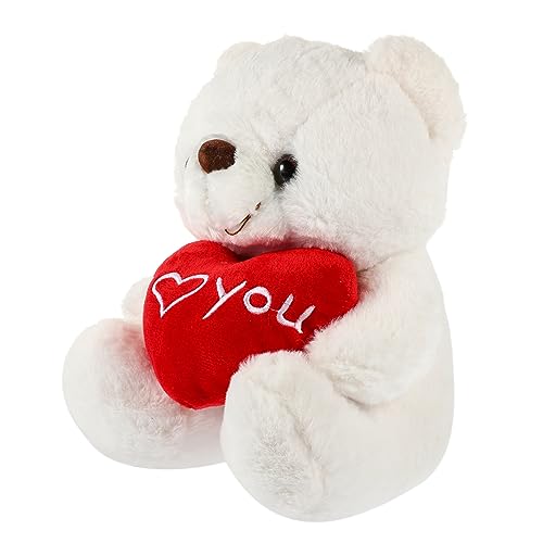 TOYANDONA Kuscheltiere für Mädchen Kuscheltier kinderspielzeug wheinatsgeschenke valentinstags Kinderzimmerdeko Stofftiere für Kuscheltiere Plüsch PP Baumwolle Weiß von TOYANDONA