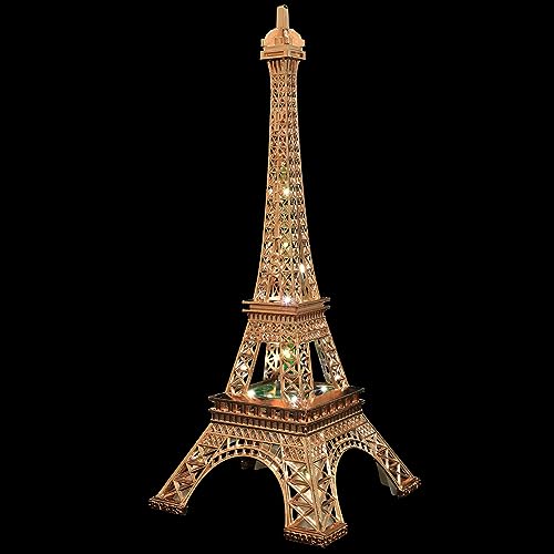 TOYANDONA Paris Kleiner Eiffelturm Beleuchtet Deko Vintage Statue 3D Tischlampe Vintage Nachtlicht Sammlerfiguren Weihnachten Tischdeko Weltkultur Frankreich Souvenir Geschenke von TOYANDONA