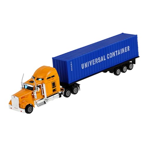 TOYANDONA LKW Modell Kleines Legierungs Containerfahrzeug Detailreiches Lastwagen für Jungen Langlebiges Semi Truck Modell Geburtstagsgeschenk und Dekoration von TOYANDONA