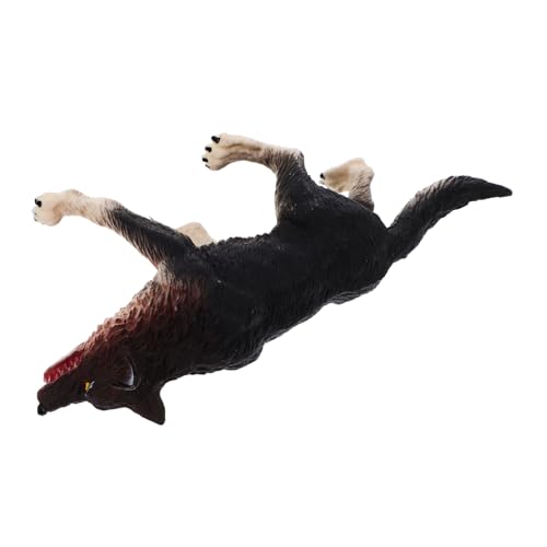 TOYANDONA Lebensechtes Wolfsmodell aus Material Realistische Wildtierstatue für Dekorative Figur zur Verschönerung von Schreibtisch und für und Spielzwecke von TOYANDONA