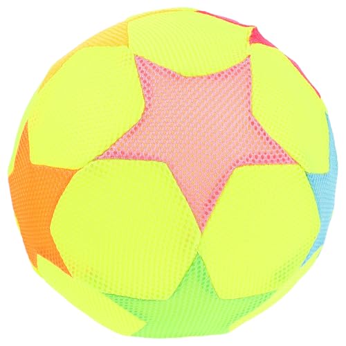 TOYANDONA Leiser Fußball für drinnen: Mini-Fußball aus Stoff – weiches, hochfederndes Sensorik-Spielspielzeug mit Sternenmuster für Kleinkinder, Übungen für drinnen, Spiele im Klassenzimmer, Sport von TOYANDONA