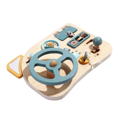 TOYANDONA Lenkrad beschäftigt Planke Roboter Lernspielzeug Auto kinderzimmer Sinnesspielzeug für Kleinkinder beschäftigt Bord Kiefernholz Sky-Blue TOYANDONA Lenkrad beschäftigt Planke Roboter Lernspielzeug Auto kinderzimmer Sinnesspielzeug für Kleinkinder beschäftigt Bord Kiefernholz Sky-Blue von TOYANDONA
