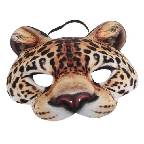 TOYANDONA Leopard Maske Halloween Masquerade Party Tierkostüm Dekoration Reusable Material Realistisch Stereo Festlicher Accessoire von TOYANDONA