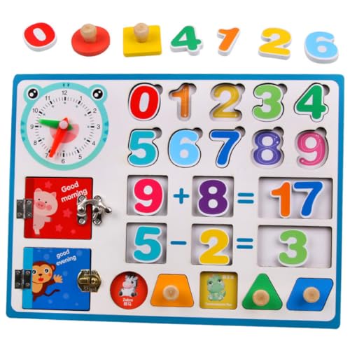 TOYANDONA Lerntafel Für Die Früherziehung – Beschäftigungsspielzeug Für Kleinkinder Spielzeugset Für Mathematik Und Kognitive Entwicklung von TOYANDONA
