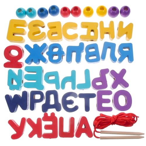 TOYANDONA Lernspielzeug Russische Buchstaben Holzperlen Spielset zur Feinmotorik Vorschule Eltern Junge Mädchen für Kleinkinder Ab Jahren TOYANDONA Lernspielzeug Russische Buchstaben Holzperlen Spielset zur Feinmotorik Vorschule Eltern Junge Mädchen für Kleinkinder Ab Jahren von TOYANDONA