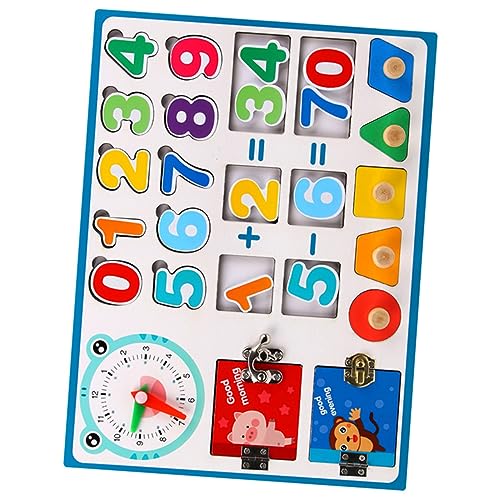 TOYANDONA Mathe-Spielzeug Für Kinder 1 Set Lerntafel Aus Holz Zahlen Kognitives Spielzeug Sicher Für Kleinkinder von TOYANDONA