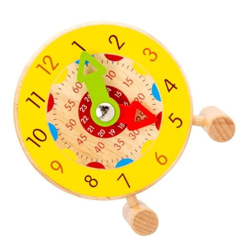 TOYANDONA Holzuhr-Spielzeug Pädagogische Lehruhr Für Jungen Und Kognitives Spielzeug Mini-Uhr Sicheres Lernspielzeug Entwickelt Die Vorstellungskraft Von Jungen Und Mädchen von TOYANDONA