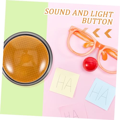 TOYANDONA Leuchtender Sound Button Prop mit Alarmton Batteriebetriebenes Party für Lustige Wettbewerbe und Pranks Gelb für Partyaktivitäten und Clubspiele TOYANDONA Leuchtender Sound Button Prop mit Alarmton Batteriebetriebenes Party für Lustige Wettbewerbe und Pranks Gelb für Partyaktivitäten und Clubspiele von TOYANDONA
