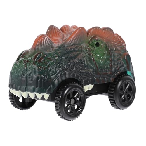TOYANDONA Lifelike Dinosaur Track Car Rennwagen aus Leichtem Abs Material Kleines Handliches Design für Jungen und Mädchen Geeignet für Glatte Oberflächen und DIY Spielspaß von TOYANDONA