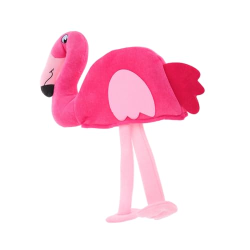 TOYANDONA Lustiger Flamingo Hut für Frauen Plüsch Animal Party Hut Verstellbar Kuschelig Valentinstag Kostüm Accessoire für Themenpartys von TOYANDONA