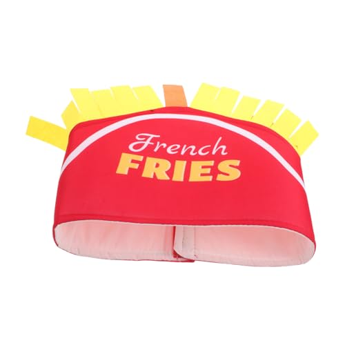 TOYANDONA Lustiger Pommes Frites Partyhut Leichter Cartoon Hut als Partydeko und Accessoire für Thanksgiving Kostüm und Geburtstagsfeier Witziger Fast Food Kopfschmuck für Erwachsene von TOYANDONA