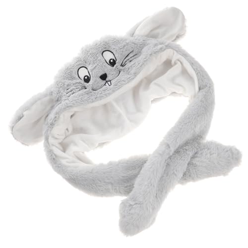 TOYANDONA Mäusehut Plüschtierhut Ratte dummer Hut Micky Ohren Hut mit Hasenohren Ohren tiermütze lustige kopfbedeckung Kostümzubehör funny funny present Cosplay-Kopfbedeckung Grey von TOYANDONA