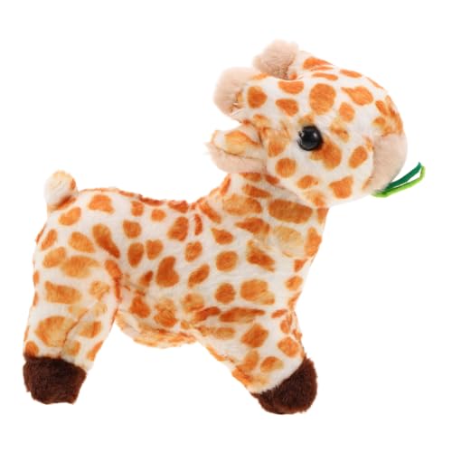 TOYANDONA Magnetpuppe auf Schulter Giraffe Giraffen-Plüschtier Giraffenspielzeug für Realistisches Giraffe -Schulterspielzeug Stofftierspielzeug Schulterplüsch Light Brown von TOYANDONA