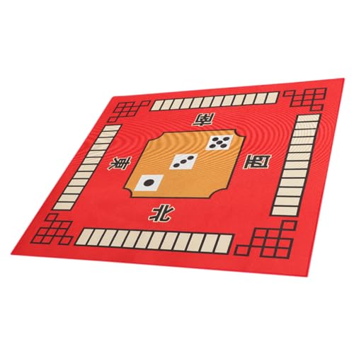 TOYANDONA Mahjong-Tischdecke Poker tischdecke tischunterlage tafeltuch Spielteppich Brettspiel Matte Mahjong-Dekoration Brettspiel-Tischdecke Tischmatte für Brettspiele Mikrofaser rot von TOYANDONA