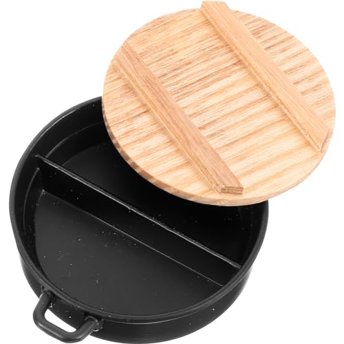 TOYANDONA Mandarinententopf für kindergeschenke Toy Kitchen adventsgeschenke Dekorative Simulationstöpfe Miniaturtopf für die Küche Ornament-Miniaturtopf Holz von TOYANDONA