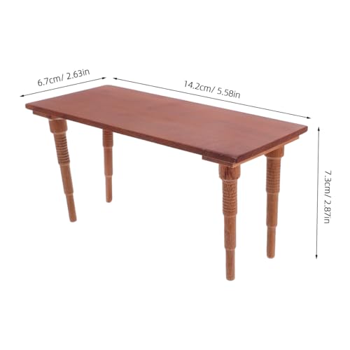 TOYANDONA Maßstab Kirschholz Miniatur Möbel Robust Detailgetreu Für Puppenhaus Spielküche Zubehör von TOYANDONA