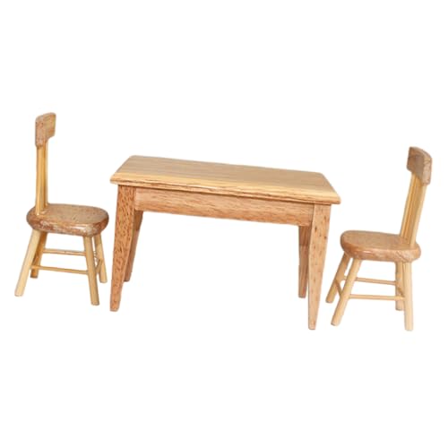 TOYANDONA Maßstab Mini Esszimmer Tisch und Stühle Bastelset für Puppenhaus Dekoration und Fotorequisite Handgefertigte Miniaturen für Mikro Landschaft TOYANDONA Maßstab Mini Esszimmer Tisch und Stühle Bastelset für Puppenhaus Dekoration und Fotorequisite Handgefertigte Miniaturen für Mikro Landschaft von TOYANDONA