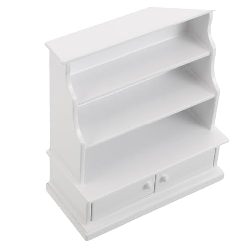 TOYANDONA Miniatur-bücherregal Für Puppenhaus Mini-holzregal Aufbewahrungskoffer Kleines Bücherregal Mit Mini-büchern Winziger Aufbewahrungsschrank von TOYANDONA