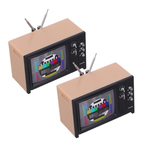 TOYANDONA Miniatur-Fernseher Für Puppenhaus Im Maßstab Mini-tv Als Dekoration Für Wohnzimmer Und Sammlerdisplay DIY-Montage Puppenhausmöbel Und Miniatur-szenen von TOYANDONA