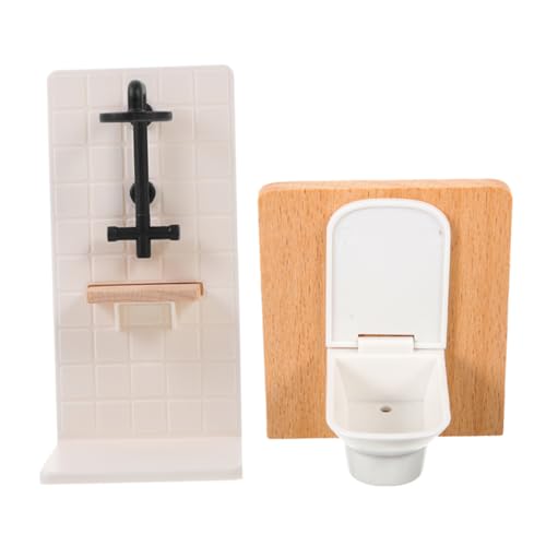 TOYANDONA Maßstab Realistische Puppenhaus Duschraum Modell Miniatur Wc und Badewanne Farbecht für Vielfältige Puppenhaus Szenen Geeignet TOYANDONA Maßstab Realistische Puppenhaus Duschraum Modell Miniatur Wc und Badewanne Farbecht für Vielfältige Puppenhaus Szenen Geeignet von TOYANDONA