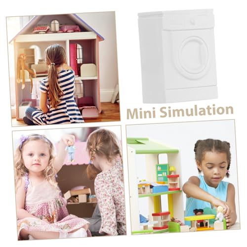 TOYANDONA Maßstab Realistisches Puppenhaus Haushaltsgerät Tragbares Leichtes Mini Waschgerät für Fördert Kreativität und Motorische Fähigkeiten von TOYANDONA