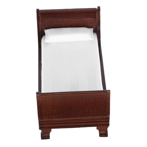 TOYANDONA Maßstab Realistisches Puppenhaus Schlafzimmermöbel Vintage Stil Stabiles Miniatur holzspielzeug Für Sammler von TOYANDONA