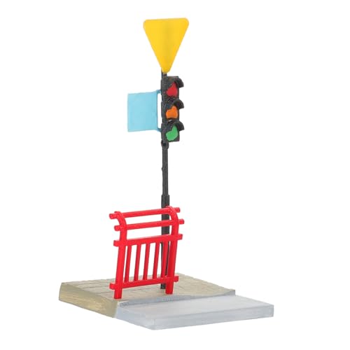 TOYANDONA Maßstab Verkehrsampel Dekoration Hellfarbig Robustes Harz DIY Lernspielzeug Straßenszene Sandtisch Zubehör von TOYANDONA