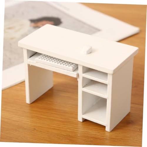 TOYANDONA Maßstab Weiß mit Tastatur Detailliertes Mini Büro Möbelmodell Multifunktional für Spiel und Lernzwecke TOYANDONA Maßstab Weiß mit Tastatur Detailliertes Mini Büro Möbelmodell Multifunktional für Spiel und Lernzwecke von TOYANDONA
