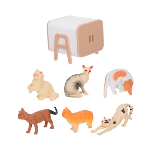 TOYANDONA Maßstab mit Kunststoff-katzenfiguren Langlebig für Lernspielzeug Kuchen-Dekoration Puppenhaus-deko und Kreatives Rollenspiel TOYANDONA Maßstab mit Kunststoff-katzenfiguren Langlebig für Lernspielzeug Kuchen-Dekoration Puppenhaus-deko und Kreatives Rollenspiel von TOYANDONA