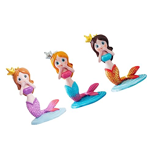TOYANDONA Meerjungfrau-Ornament-Set 3-teilig Schreibtisch-schmuck Meerjungfrau-bastelspielzeug Cartoon-Cupcake-Figur Für Jungen Und Mädchen Kunstharz Heimdekoration TOYANDONA Meerjungfrau-Ornament-Set 3-teilig Schreibtisch-schmuck Meerjungfrau-bastelspielzeug Cartoon-Cupcake-Figur Für Jungen Und Mädchen Kunstharz Heimdekoration von TOYANDONA