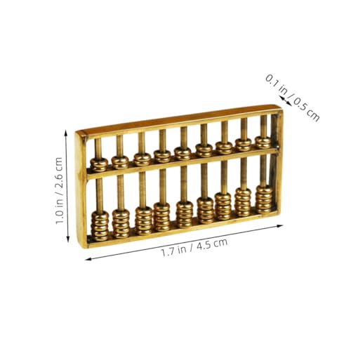 TOYANDONA Messing Miniatur Dekoration Retro Stil Vintage Zählhilfe Lernspielzeug Desktop Ornament Chinesisches Kunsthandwerk von TOYANDONA
