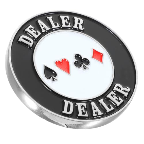 TOYANDONA Metal Poker Dealer Button aus Glatte Kanten Pokerzubehör für und Party für Poker Spiele und Glücksspiel Token Fans von TOYANDONA