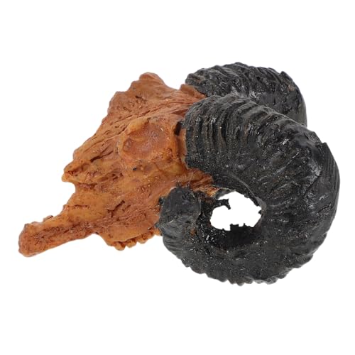 TOYANDONA Mikrolandschafts Ziegenschädel Mini Schädelköpfe Mini Halloween Schädel Tierkopf Wandhalterung Mikrolandschafts Dekorationen Tierskulpturen Wanddekoration Ziegenstatue von TOYANDONA