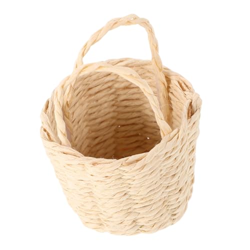 TOYANDONA Mini-Aufbewahrung skorb mini Korb Korb spielzeugkorb Mini-Schlüsselanhänger Wagenspielzeughaus Webstuhl Miniaturkörbe für Puppenhaus Puppenhaus-Obstkorb Bast Beige TOYANDONA Mini-Aufbewahrung skorb mini Korb Korb spielzeugkorb Mini-Schlüsselanhänger Wagenspielzeughaus Webstuhl Miniaturkörbe für Puppenhaus Puppenhaus-Obstkorb Bast Beige von TOYANDONA