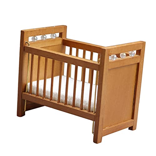 TOYANDONA Mini Möbel Miniatur Deko Mini Babybett Für Puppenhaus Dekoratives Miniaturmöbelmodell Mit Weißer Matratze Ideal Für Mini House Supplies Und Als Für TOYANDONA Mini Möbel Miniatur Deko Mini Babybett Für Puppenhaus Dekoratives Miniaturmöbelmodell Mit Weißer Matratze Ideal Für Mini House Supplies Und Als Für von TOYANDONA