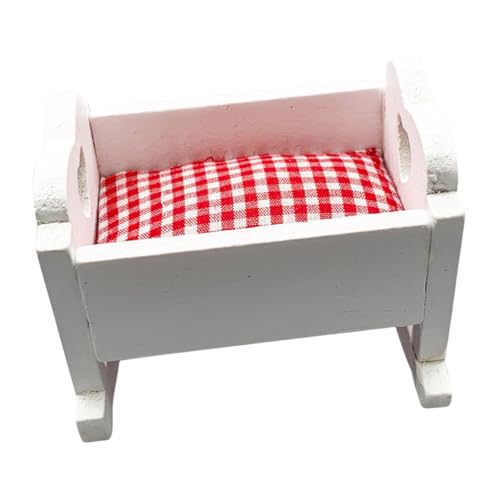 TOYANDONA Mini Bett aus Dekorativer Babybett Modell für Puppenhäuser Langlebig und Sicher für Weiß TOYANDONA Mini Bett aus Dekorativer Babybett Modell für Puppenhäuser Langlebig und Sicher für Weiß von TOYANDONA