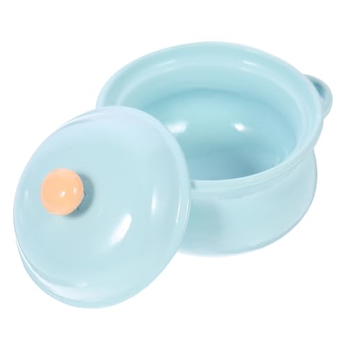 TOYANDONA Mini Candy Farbsuppe Topf Mini-kochgeschirr Für Die Küche Topf Für Puppenhauszubehör Dekorative Miniaturtöpfe Mini-puppenhaus-zubehör Mini-puppenhauszubehör Mini-Topf Keramik Grün von TOYANDONA