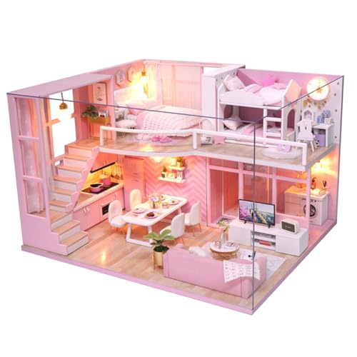 TOYANDONA Mini DIY House Bausatz aus Holz Kreatives Handmontiertes Puppenhaus für Familie und Freunde Handgefertigtes Miniaturhaus zum Basteln und Dekorieren für Erwachsene TOYANDONA Mini DIY House Bausatz aus Holz Kreatives Handmontiertes Puppenhaus für Familie und Freunde Handgefertigtes Miniaturhaus zum Basteln und Dekorieren für Erwachsene von TOYANDONA