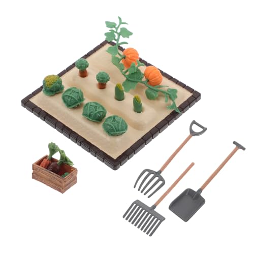 TOYANDONA Mini-Farm Miniaturwerkzeuge Für Das Puppenhaus Puppenhaus-miniaturzubehör Mini-pflanzenspielzeug Mini-puppenhaus-zubehör Mini-sandspielzeug Puppenhauszubehör Und Möbel Plastik von TOYANDONA