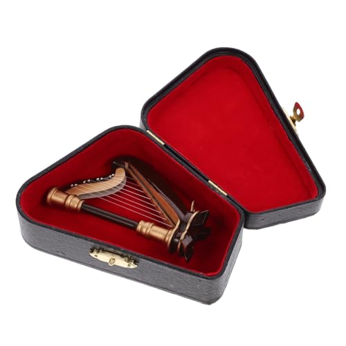 TOYANDONA Mini Harfe Kinderharfe Kleine Harfe Aufbewahrung Spielbare Mini Harfe Rufharfe Kleine Winzige Harfe Mini Instrumente Geformte Miniaturharfe Musikinstrumente Mini von TOYANDONA