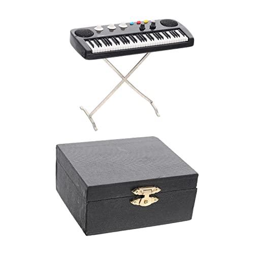 TOYANDONA Mini Holz Elektronisches Keyboard Ornament Miniatur Klavier Modell für Puppenhaus Dekoratives Musikinstrument aus Hochwertigem Holz Praktisch und Langlebig für Miniatur von TOYANDONA