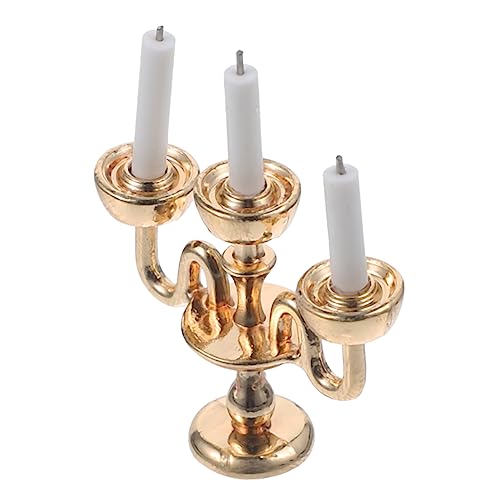 TOYANDONA Mini-Kerzenhalter Engelskandelaber Stand Figuren für kinderspielzeug Mini-Hauskerzenhalter Mini- -Requisiten zum Selbermachen weicher Kleber Golden von TOYANDONA