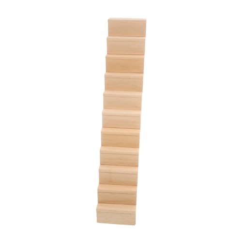 TOYANDONA Mini-Leiterspielzeug Häuser Figuren Simulation Dach modern Miniaturleiter Treppe Modell Holzstufen Miniatur-Holztreppe Treppenmodell aus Holz hölzern Khaki TOYANDONA Mini-Leiterspielzeug Häuser Figuren Simulation Dach modern Miniaturleiter Treppe Modell Holzstufen Miniatur-Holztreppe Treppenmodell aus Holz hölzern Khaki von TOYANDONA