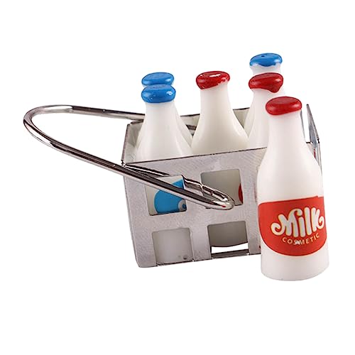 TOYANDONA Mini-Milch wohnaccessoires miniaturfiguren Milchflasche Miniaturhaus Küche Modelle Mini-Hausflaschen-Dekor Mini-Hauszubehör fein Nuckelflasche Spielzeug schmücken Kind Legierung von TOYANDONA