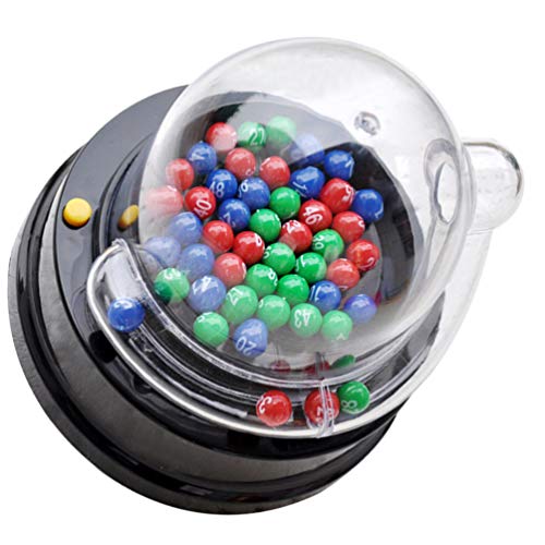 TOYANDONA Mini Picking Machine Bingo Spielzeug Lotterie Maschine Elektrische Shake Lucky Ball Spiel für Home Party 12x10.7x10.7cm von TOYANDONA
